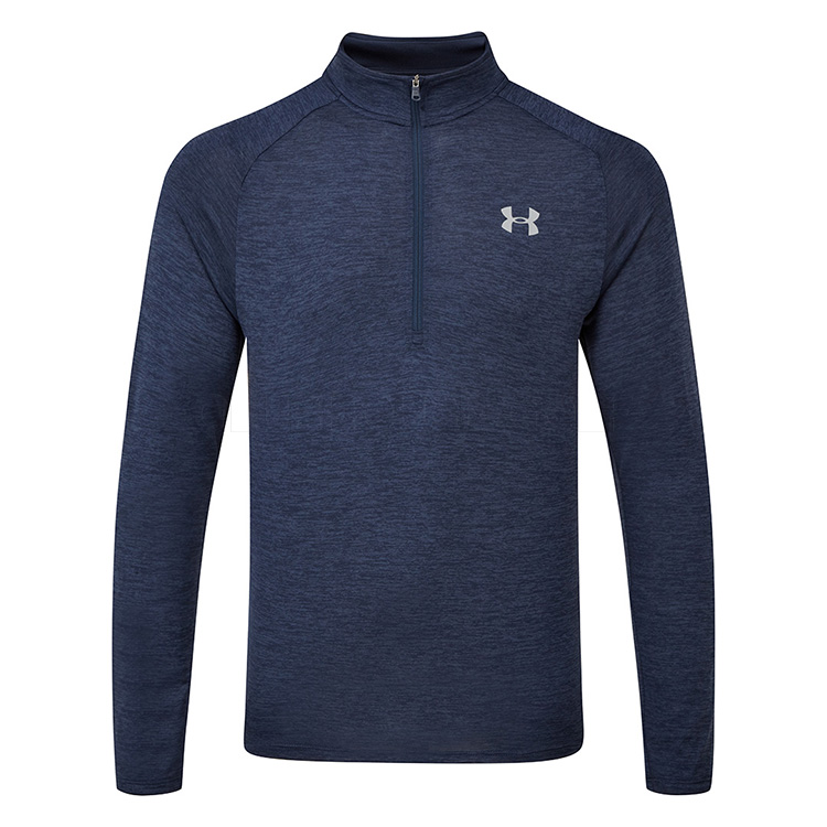 Under Armour Tech 2.0 1 2 Zip Golf Sweater Academy Steel Clubhouse Golf