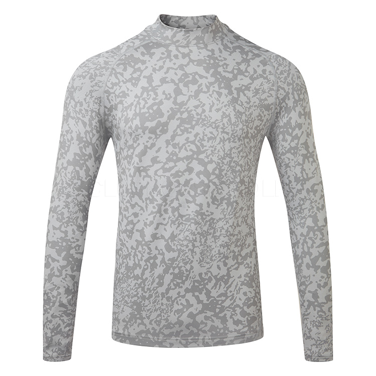 Armour ColdGear Infrared Mock Golf Base Layer Wolf/Concrete/Silver - Clubhouse