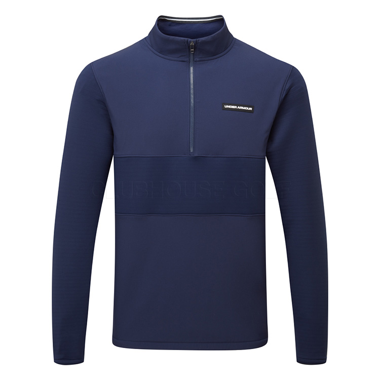 Under Armour Storm Daytona 1 2 Zip Golf Sweater Midnight Navy White Clubhouse Golf