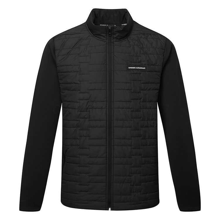 Under Armour Drive Pro Insulated Golf Wind Jacket Black Metallic Silver Clubhouse Golf