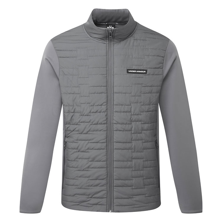 Under Armour Drive Pro Insulated Golf Wind Jacket Castlerock Metallic Silver Clubhouse Golf
