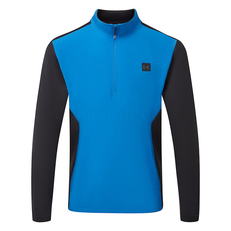 Under Armour Drive Pro Storm Hybrid 1/2 Zip Golf Sweater Tech Blue/Black/Metallic Silver 1387118-432