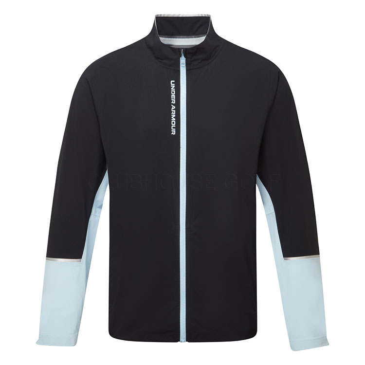 Under Armour Drive Pro Stretch Waterproof Golf Jacket Black Nimbus Blue Clubhouse Golf
