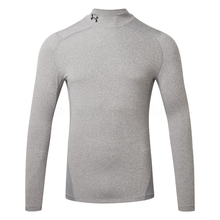 Under Armour Comp Mock Golf Base Layer Charcoal Light Heather/Black 1366072-020