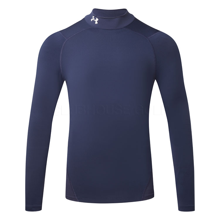 Under Armour Comp Mock Golf Base Layer Midnight Navy/White 1366072-410