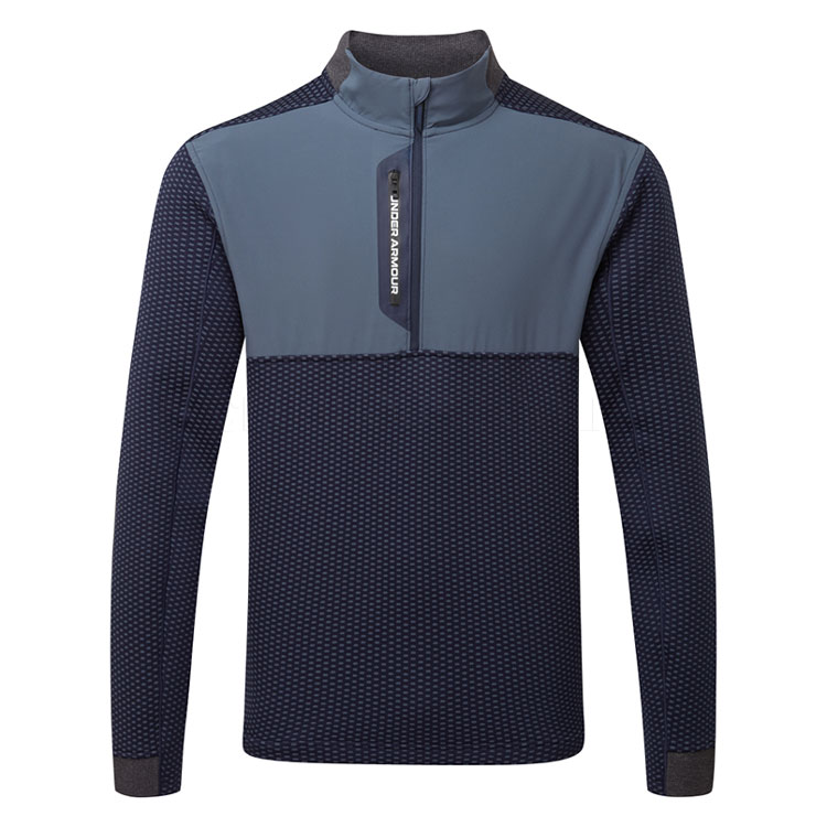 Under Armour Drive Pro Hybrid 1/2 Zip Golf Sweater Midnight Navy/White 6013935-410