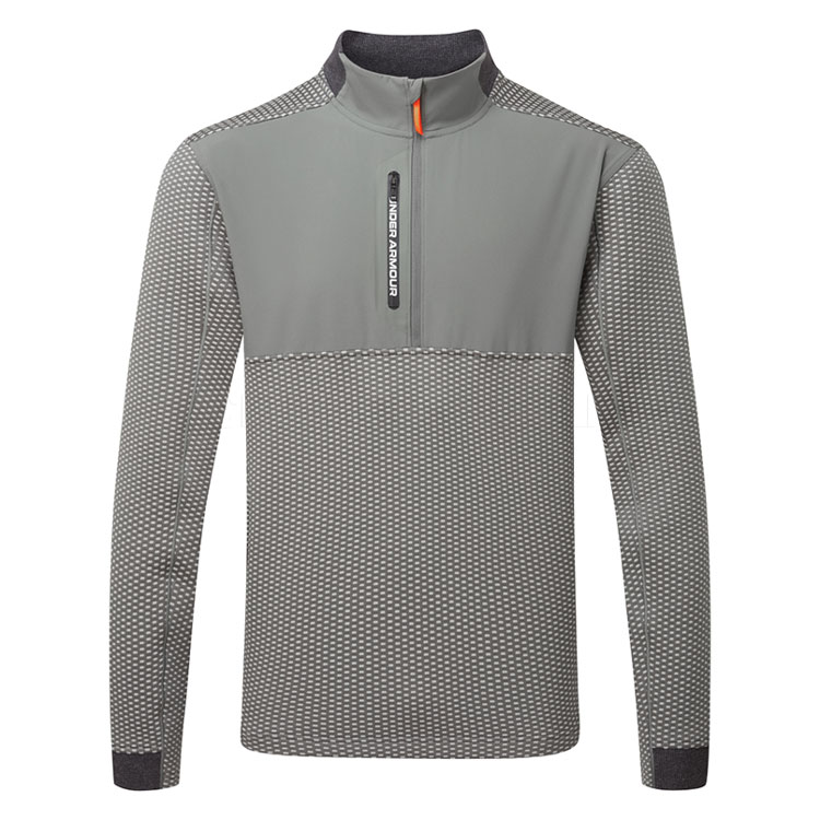 Under Armour Drive Pro Hybrid 1/2 Zip Golf Sweater Clay Green/White 6013935-709