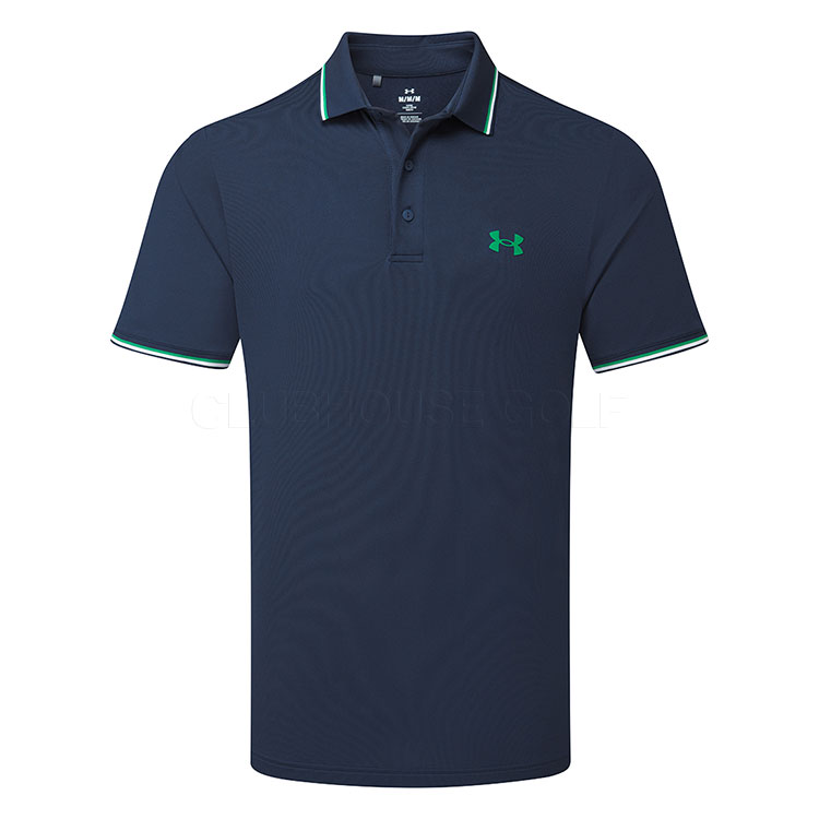 Under Armour Drive Going For The Green Golf Polo Shirt Midnight Navy/Team Kelly Green 6001825-410