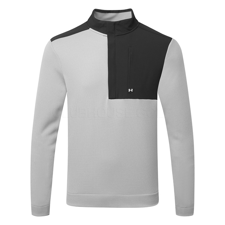 Under Armour Fleece 1/4 Zip Golf Sweater Steel/White 1373415-035