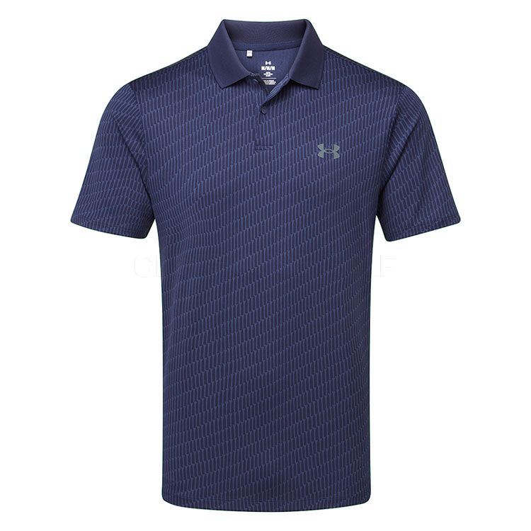 Under Armour Matchplay Printed Golf Polo Shirt Midnight Navy/Washed Navy 1377377-423