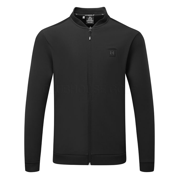 Under Armour Drive Pro Storm Hybrid FZ Full Zip Golf Sweater Black/Metallic Silver 1387117-001