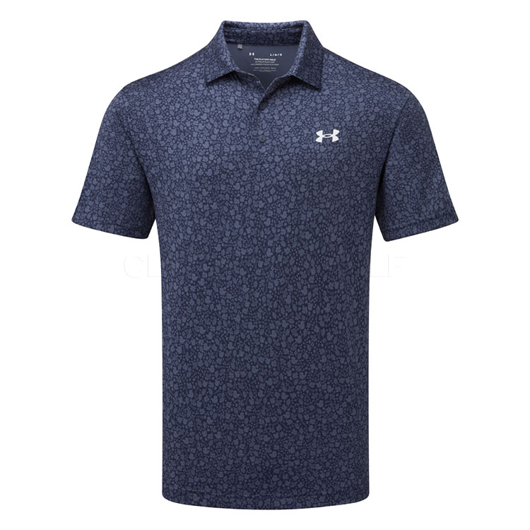Under Armour Playoff 3.0 Squirrel Botanic Printed Golf Polo Shirt Midnight Navy/Downpour Grey/Halo Grey 1378677-424