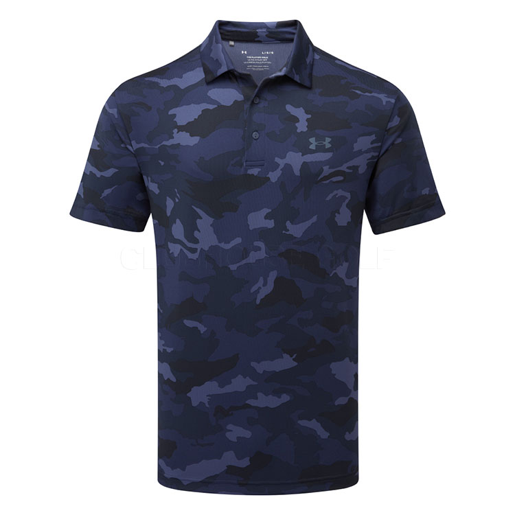 Under Armour Playoff 3.0 Woodland Ultra Printed Golf Polo Shirt Midnight Navy/Downpour Grey 1378677-422
