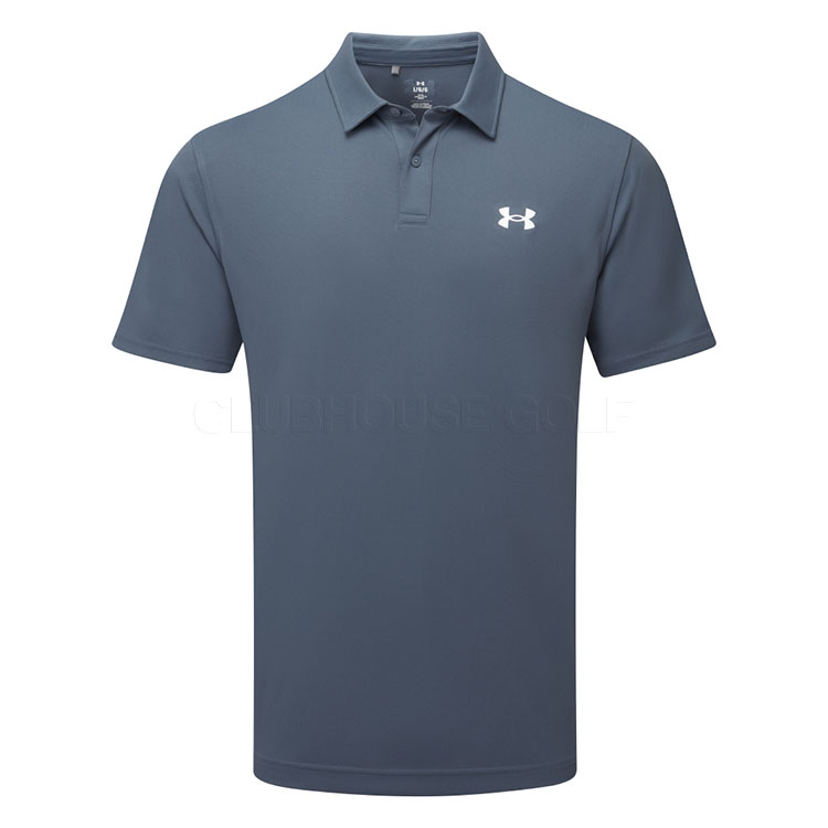 Under Armour T2G Pique Golf Polo Shirt Downpour Grey/White 1390123-044