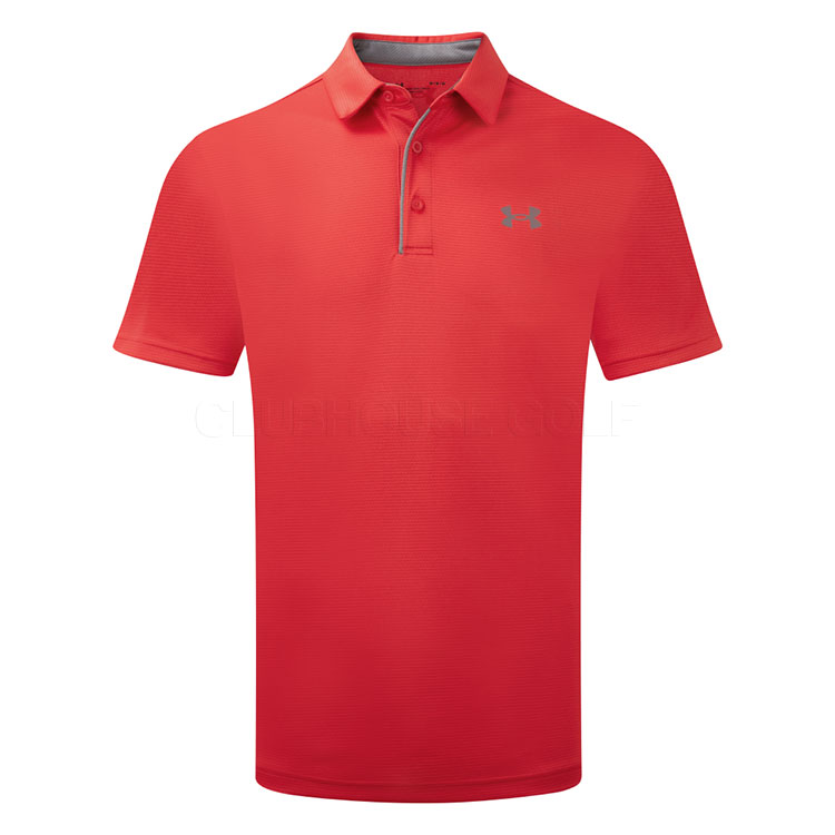 Under Armour Tech Golf Polo Shirt Red/Graphite 1290140-600