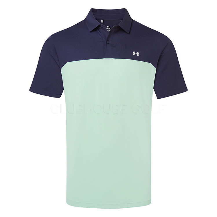 Under Armour T2G Colour Block Golf Polo Shirt Enamel Blue/Midnight Navy/White 6009798-477