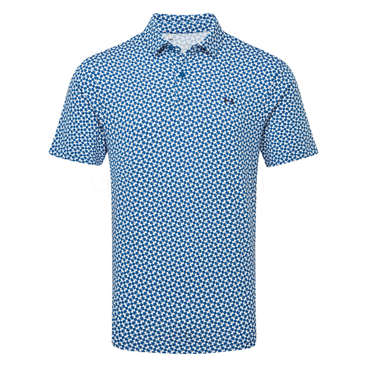 Under Armour T2G Printed Golf Polo Shirt Midnight Navy/Boundless Blue/White 6012304-413