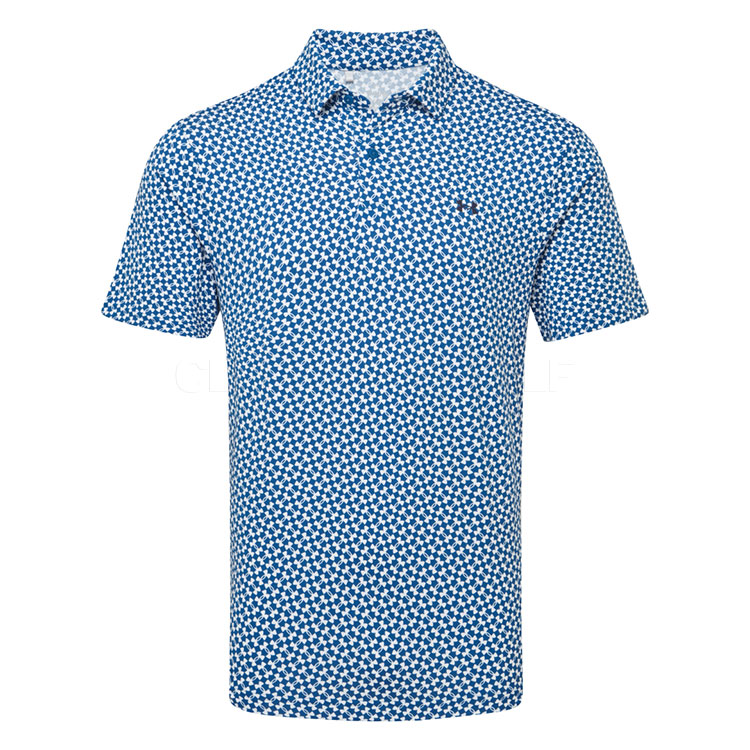 Under Armour T2G Printed Golf Polo Shirt Varsity Blue/White/Midnight Navy 6012304-426