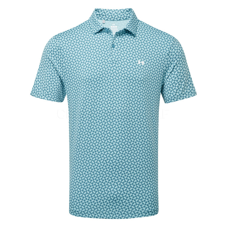 Under Armour T2G Printed Golf Polo Shirt Boundless Blue/Blue Haze/White 6012304-466