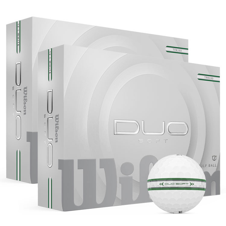 Wilson Duo Soft Golf Balls (Double Dozen) White / Green / Silver – Best UK Price & Deals on BritGolf