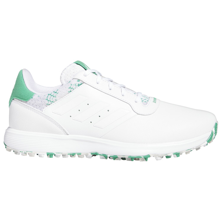 adidas S2G SL Leather Golf Shoes White/Grey One/Court Green GV9422