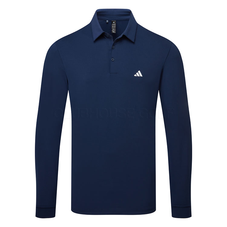 adidas Core Long Sleeve Golf Polo Shirt Collegiate Navy IT7211