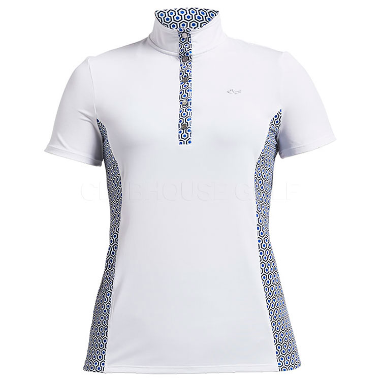 Rohnisch Ladies Bliss Golf Polo Shirt Geo Comb Blue 110184-T148
