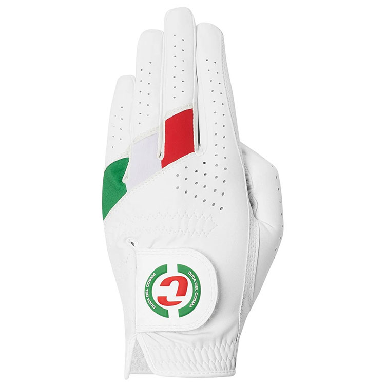 Duca Del Cosma Hybrid Pro Golf Glove White/Green/Red 325009-00 (Right Handed Golfer)
