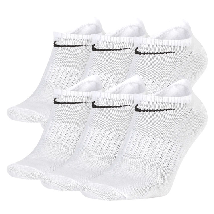 Nike Everyday Lightweight No Show Golf Socks (6 Pack) White SX7679-100