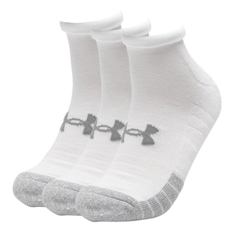 Under Armour HeatGear Low Cut Golf Socks (3 Pack) White - Clubhouse Golf