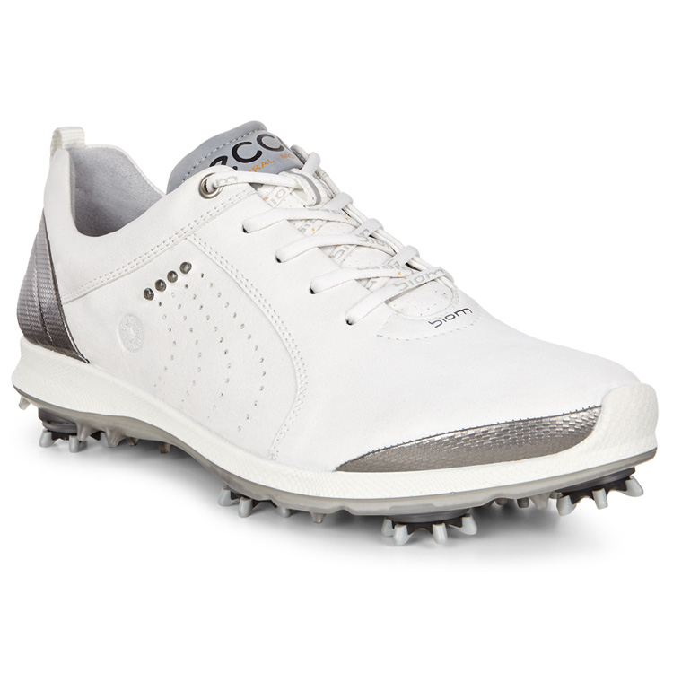 Ecco Ladies Biom G2 Free Golf Shoes White/Buffed Silver - Clubhouse Golf