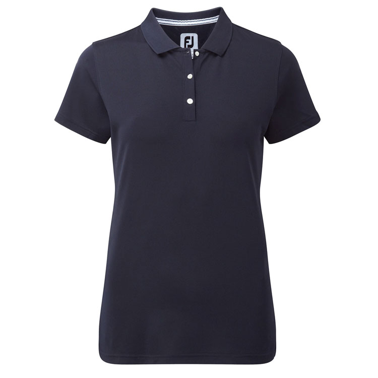 FootJoy Ladies Stretch Pique Solid Golf Polo Shirt Navy 94323