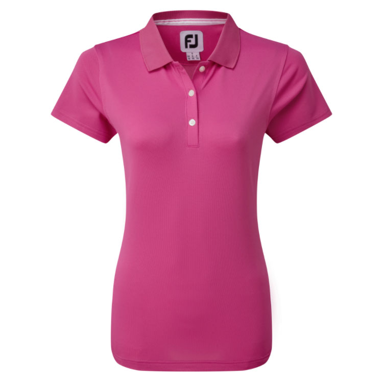 FootJoy Ladies Stretch Pique Solid Golf Polo Shirt Rose 96305