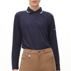 Rohnisch Ladies Mildred Long Sleeve Golf Polo Shirt Navy 444263
