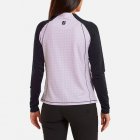 FootJoy Ladies Houndstooth Printed Midlayer Golf Sweater Navy/Purple Cloud 80206