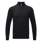 Glenmuir Devon 1/4 Zip Cotton Golf Sweater Black MKC7381ZN-107A