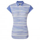 FootJoy Ladies Cap Sleeve Colour Block Lisle Golf Polo Shirt Violet 88467