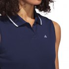 adidas Ladies Go-To Pique Sleeveless Golf Polo Shirt Collegiate Navy HT1239