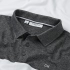 Calvin Klein Colour Block Golf Polo Shirt Charcoal Marl/White C9690