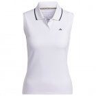 adidas Ladies Go-To Pique Sleeveless Golf Polo Shirt White HT1241
