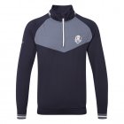 Glenmuir Forth Ryder Cup 1/4 Zip Golf Sweater Navy Marl/White MF7614ZN-FOR-RC