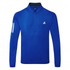 adidas 3-Stripe Midweight 1/4 Zip Golf Sweater Royal Blue/White GJ8719