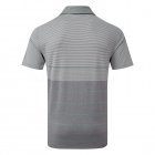 adidas Ultimate 365 Heather Stripe Golf Polo Shirt Grey/True Green DT3678