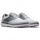 FootJoy Ladies FJ Traditions Spikeless 97990 Golf Shoes White/Silver/Purple
