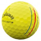 Callaway ERC Soft Triple Track Personalised Text Golf Balls Yellow
