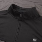 Calvin Klein Colour Block Pulse 1/2 Zip Golf Sweater Black/Charcoal
