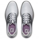 FootJoy Ladies FJ Traditions Spikeless 97990 Golf Shoes White/Silver/Purple