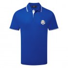 Glenmuir Ethan Ryder Cup Golf Polo Shirt Ascot Blue MSP7422-ETH-RC