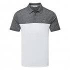 Calvin Klein Colour Block Golf Polo Shirt Charcoal Marl/White C9690