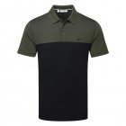 Calvin Klein Colour Block Golf Polo Shirt Olive Marl/Black C9690